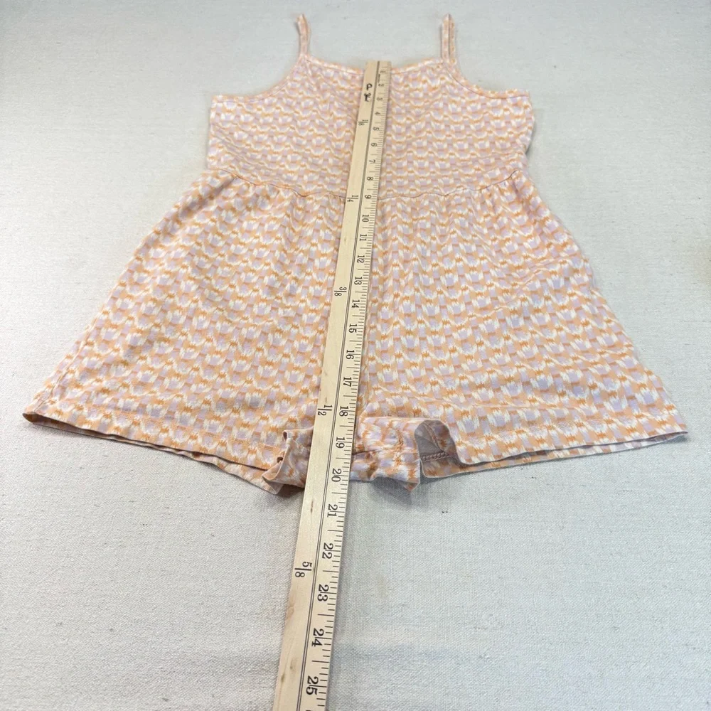 Carter’s Girls Patterned Romper - Cream and Orange - Size 10/10A